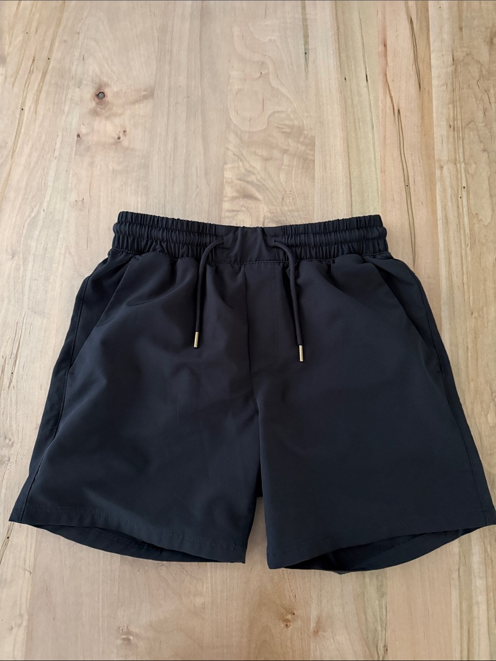 Apana Black Athletic Drawstring Shorts
